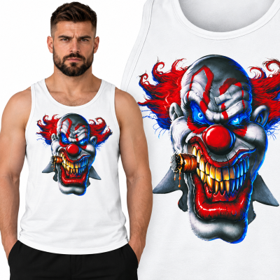 TANK TOP  HORROR SCARY CLOW